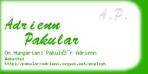 adrienn pakular business card